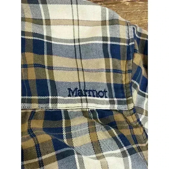 Marmot Men's Button Up Shirt XL Lightweight Plaid Soft Outdoor Hiking - Picture 11 of 14